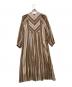 ne quittez pas (ヌキテパ) COTTON VOILE STRIPE DRESS ブラウン サイズ:SIZE S：14000円