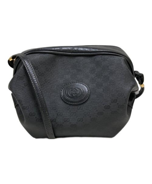 GUCCI（グッチ）GUCCI (グッチ) マイクロGG ロゴショルダーバッグ ブラックの古着・服飾アイテム