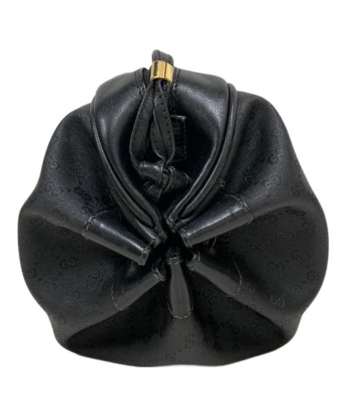 GUCCI（グッチ）GUCCI (グッチ) マイクロGG ロゴショルダーバッグ ブラックの古着・服飾アイテム