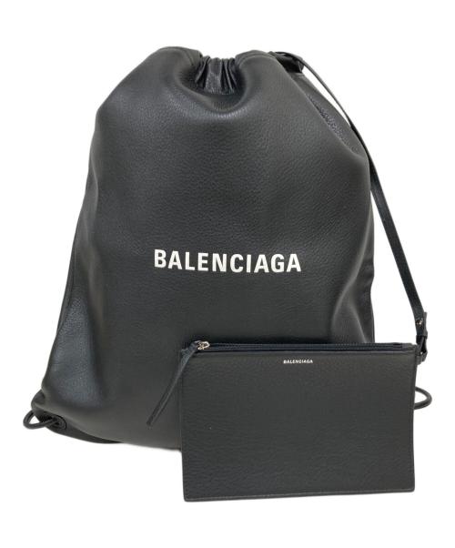 BALENCIAGA（バレンシアガ）BALENCIAGA (バレンシアガ) エブリデイ ドローストリング バックパック ブラックの古着・服飾アイテム