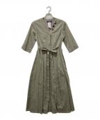 'S Max Maraエスマックスマーラ）の古着「ビジューワッペン付きブラウスワンピース」｜グレー