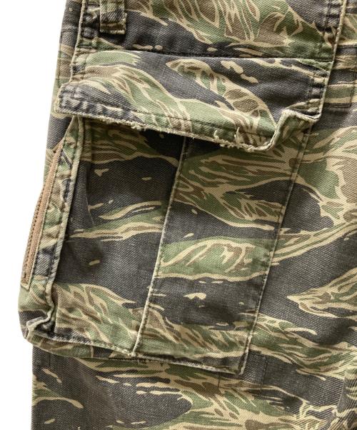 hysterics（ヒステリックス）hysterics (ヒステリックス) ドッキングデニムパンツ カーキ×インディゴ サイズ:Ｓの古着・服飾アイテム