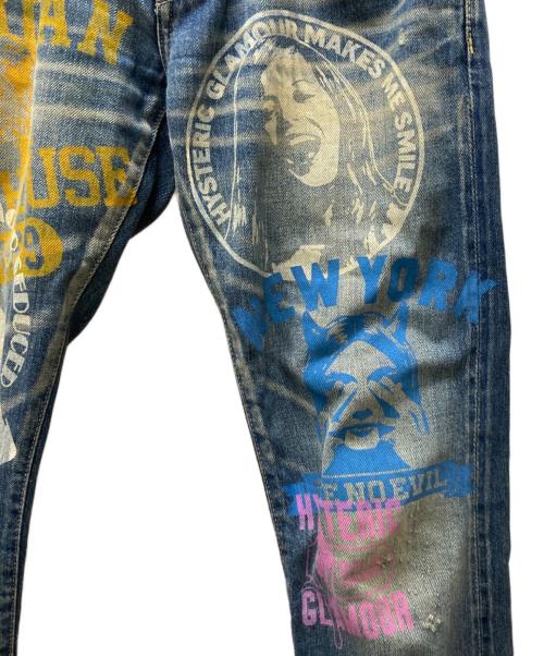 Hysteric Glamour（ヒステリックグラマー）Hysteric Glamour (ヒステリックグラマー) スタッズデニムパンツ インディゴ サイズ:XXSの古着・服飾アイテム