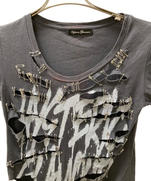 Hysteric Glamour（ヒステリックグラマー）Hysteric Glamour (ヒステリックグラマー) ダメージTシャツ ブラック サイズ:FREEの古着・服飾アイテム