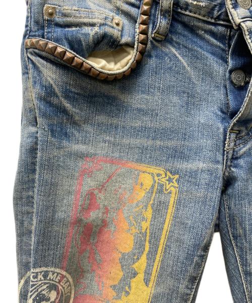 Hysteric Glamour（ヒステリックグラマー）Hysteric Glamour (ヒステリックグラマー) スタッズデニムパンツ インディゴ サイズ:XXSの古着・服飾アイテム