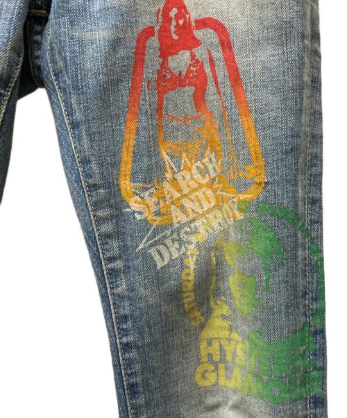 Hysteric Glamour（ヒステリックグラマー）Hysteric Glamour (ヒステリックグラマー) スタッズデニムパンツ インディゴ サイズ:XXSの古着・服飾アイテム