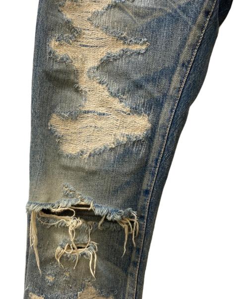 Hysteric Glamour（ヒステリックグラマー）Hysteric Glamour (ヒステリックグラマー) スタッズダメージデニムパンツ インディゴ サイズ:XXSの古着・服飾アイテム