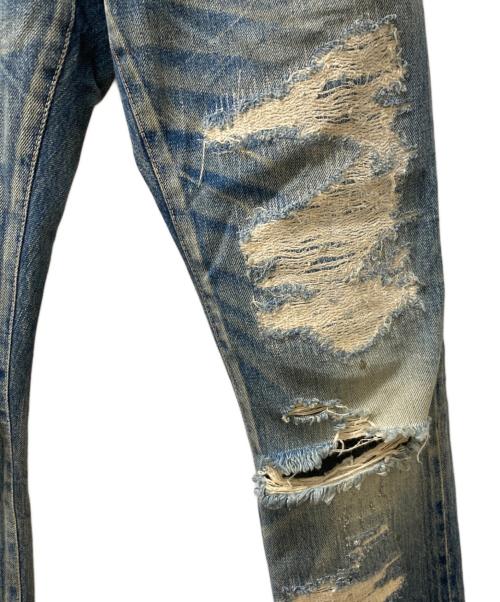 Hysteric Glamour（ヒステリックグラマー）Hysteric Glamour (ヒステリックグラマー) スタッズダメージデニムパンツ インディゴ サイズ:XXSの古着・服飾アイテム