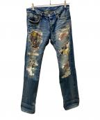 Hysteric Glamourヒステリックグラマー）の古着「スタッズデニムパンツ/スキニーデニムパンツ」｜インディゴ