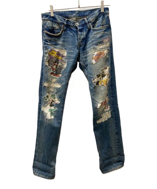 Hysteric Glamour（ヒステリックグラマー）Hysteric Glamour (ヒステリックグラマー) スタッズデニムパンツ/スキニーデニムパンツ インディゴ サイズ:XXSの古着・服飾アイテム