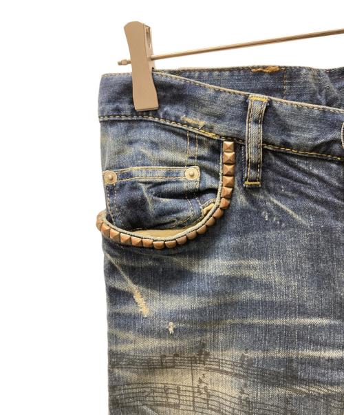 Hysteric Glamour（ヒステリックグラマー）Hysteric Glamour (ヒステリックグラマー) スタッズデニムパンツ インディゴ サイズ:ＸＳの古着・服飾アイテム