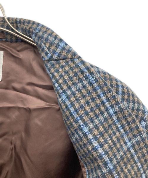 KOLOR（カラー）KOLOR (カラー) ツイードチェックダブルジャケット グレー×ブルー サイズ:2の古着・服飾アイテム