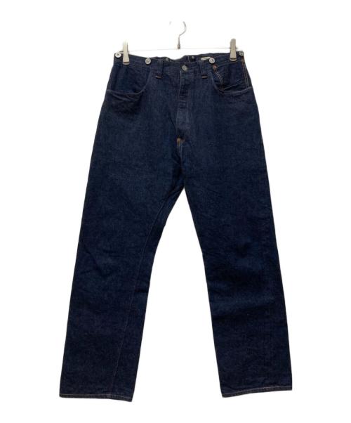 WAREHOUSE（ウエアハウス）WAREHOUSE (ウエアハウス) JEANSFACTORY (ジーンズファクトリー) Berberjin 藤原 裕 JOHN MUNG DENIM PANTS インディゴ サイズ:SIZE 81cm (W32) 実寸W40cmL74cmの古着・服飾アイテム