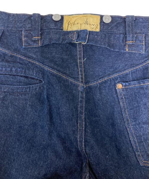 WAREHOUSE（ウエアハウス）WAREHOUSE (ウエアハウス) JEANSFACTORY (ジーンズファクトリー) Berberjin 藤原 裕 JOHN MUNG DENIM PANTS インディゴ サイズ:SIZE 81cm (W32) 実寸W40cmL74cmの古着・服飾アイテム