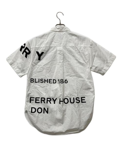 BURBERRY（バーバリー）BURBERRY (バーバリー) Horseferry Print Cotton Oversized Shirt ホワイト サイズ:Sの古着・服飾アイテム
