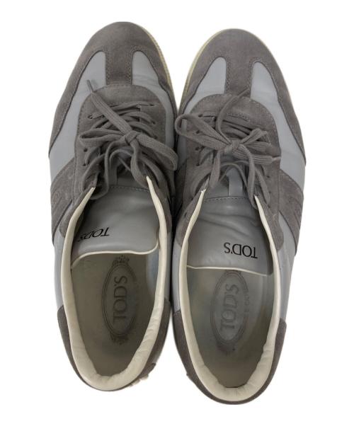 TOD'S（トッズ）TOD'S (トッズ) レザー＆スエード スニーカー グレー サイズ:SIZE 9 1/2の古着・服飾アイテム