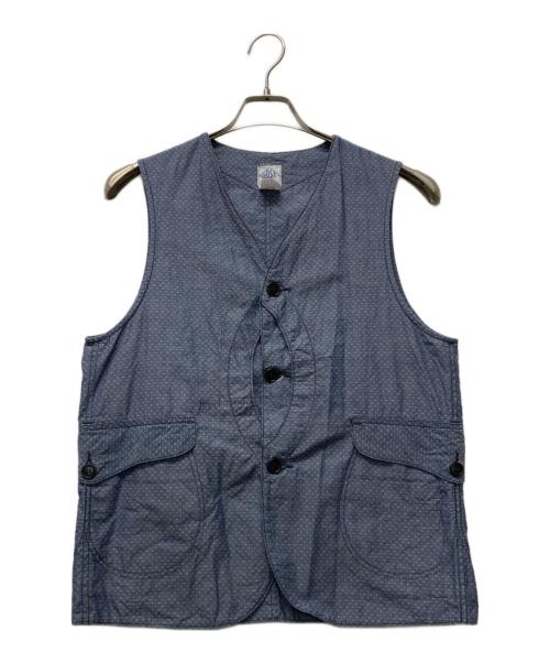 POST O'ALLS（ポストオーバーオールズ）POST O'ALLS (ポストオーバーオールズ) ロイヤルトラベラーベスト ブルー サイズ:Ｓの古着・服飾アイテム