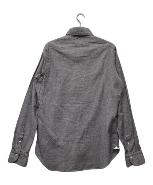 finamore（フィナモレ）Finamore (フィナモレ) コットンチェックシャツ グレー サイズ:SIZE Lの古着・服飾アイテム