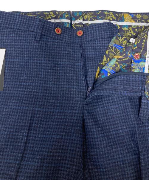 PT TORINO（ピーティートリノ）PT TORINO (ピーティートリノ) チェックウールパンツ ネイビー サイズ:SIZE50の古着・服飾アイテム
