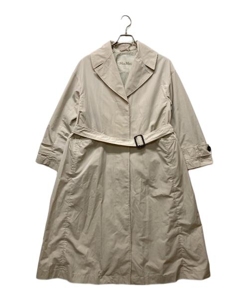 MaxMara（マックスマーラ）MaxMara (マックスマーラ) ポリエステルコットンベルテッドチェスターコート ベージュ サイズ:36の古着・服飾アイテム