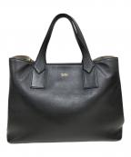 MaxMaraマックスマーラ）の古着「Mロゴレザートートバッグ」｜ブラック