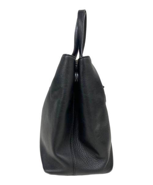 MaxMara（マックスマーラ）MaxMara (マックスマーラ) Mロゴレザートートバッグ ブラックの古着・服飾アイテム