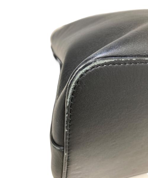 MaxMara（マックスマーラ）MaxMara (マックスマーラ) Mロゴレザートートバッグ ブラックの古着・服飾アイテム