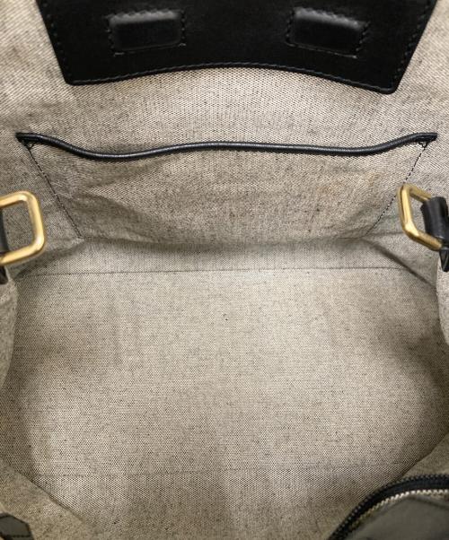 MaxMara（マックスマーラ）MaxMara (マックスマーラ) Mロゴレザートートバッグ ブラックの古着・服飾アイテム