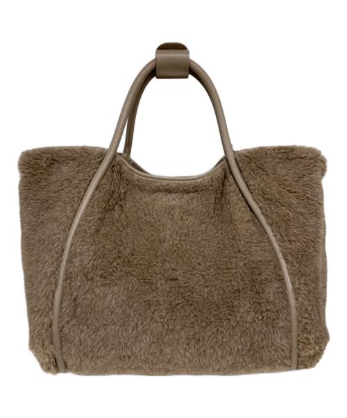 MaxMara（マックスマーラ）MaxMara (マックスマーラ) テディベア ファー×レザー 2WAYハンドバッグ ブラウンの古着・服飾アイテム