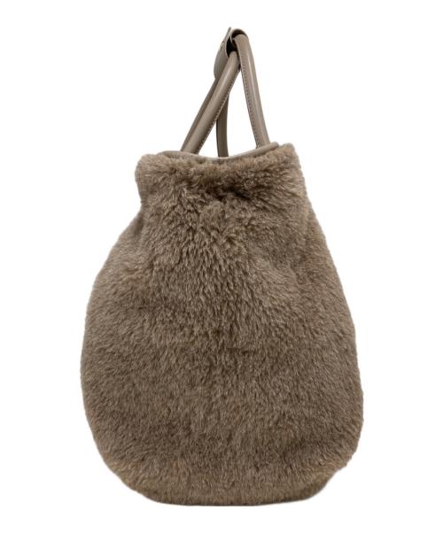 MaxMara（マックスマーラ）MaxMara (マックスマーラ) テディベア ファー×レザー 2WAYハンドバッグ ブラウンの古着・服飾アイテム