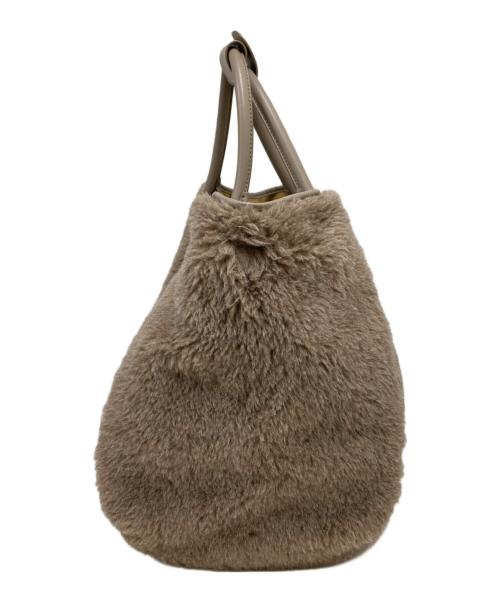 MaxMara（マックスマーラ）MaxMara (マックスマーラ) テディベア ファー×レザー 2WAYハンドバッグ ブラウンの古着・服飾アイテム