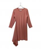 MM6 Maison Margielaエムエムシックスメゾンマルジェラ）の古着「アシンメトリーワンピース」｜ピンク