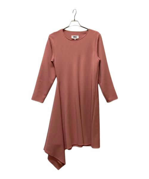 MM6 Maison Margiela（エムエムシックスメゾンマルジェラ）MM6 Maison Margiela (エムエムシックスメゾンマルジェラ) アシンメトリーワンピース ピンク サイズ:SIZE Sの古着・服飾アイテム