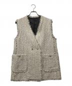 K.T KIYOKO TAKASEケーティー キヨコタカセ）の古着「サマーツイード ジレ」｜ホワイト