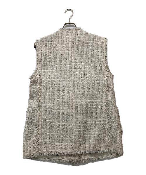 K.T KIYOKO TAKASE（ケーティー キヨコタカセ）K.T KIYOKO TAKASE (ケーティー キヨコタカセ) サマーツイード ジレ ホワイト サイズ:9の古着・服飾アイテム