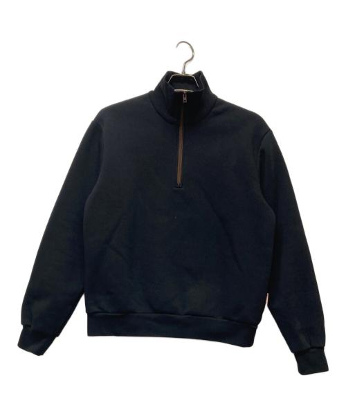 Acne studios（アクネ ストゥディオス）ACNE STUDIOS (アクネ ストゥディオス) ハーフジップスウェット ブラック サイズ:Mの古着・服飾アイテム