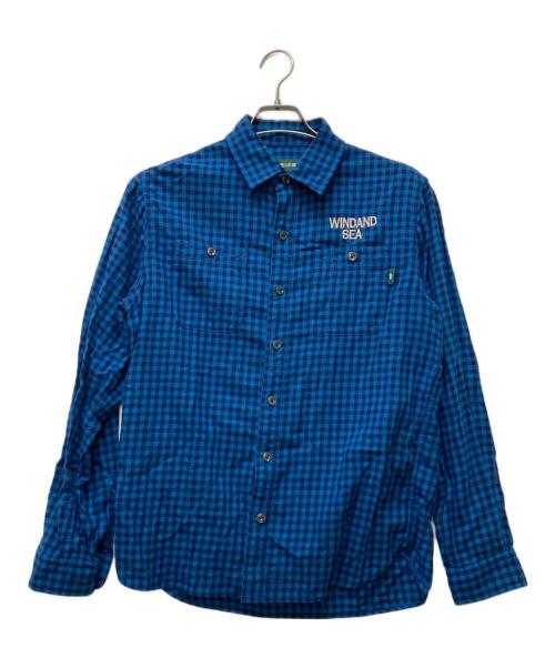WIND AND SEA（ウィンダンシー）WIND AND SEA (ウィンダンシー) フランネルシャツ ブルー サイズ:Ｍの古着・服飾アイテム