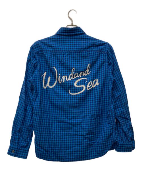WIND AND SEA（ウィンダンシー）WIND AND SEA (ウィンダンシー) フランネルシャツ ブルー サイズ:Ｍの古着・服飾アイテム