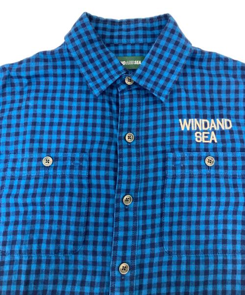 WIND AND SEA（ウィンダンシー）WIND AND SEA (ウィンダンシー) フランネルシャツ ブルー サイズ:Ｍの古着・服飾アイテム