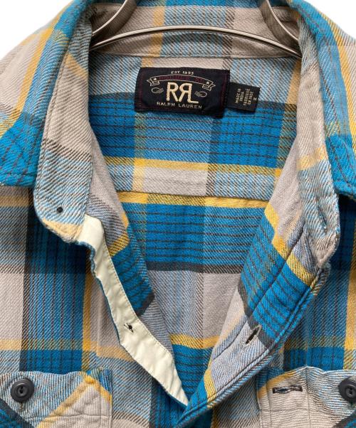 RRL（ダブルアールエル）RRL (ダブルアールエル) フランネルシャツ ブルー サイズ:Mの古着・服飾アイテム