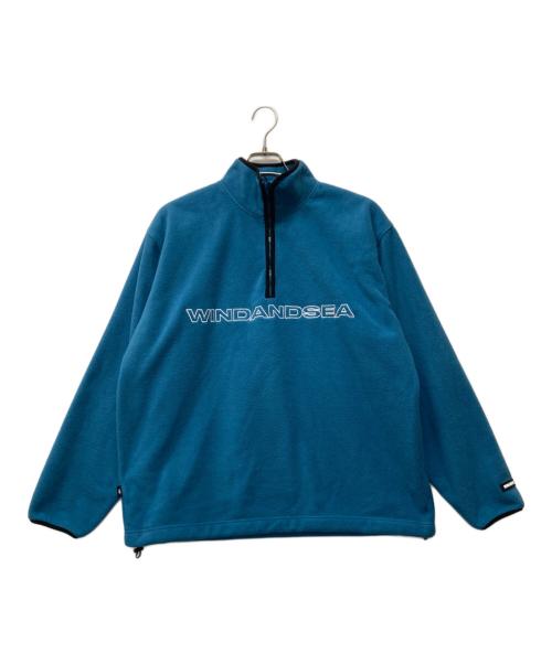 WIND AND SEA（ウィンダンシー）WIND AND SEA (ウィンダンシー) ハーフジップフリースプルオーバー ブルー サイズ:Mの古着・服飾アイテム