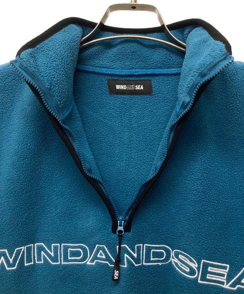WIND AND SEA（ウィンダンシー）WIND AND SEA (ウィンダンシー) ハーフジップフリースプルオーバー ブルー サイズ:Mの古着・服飾アイテム