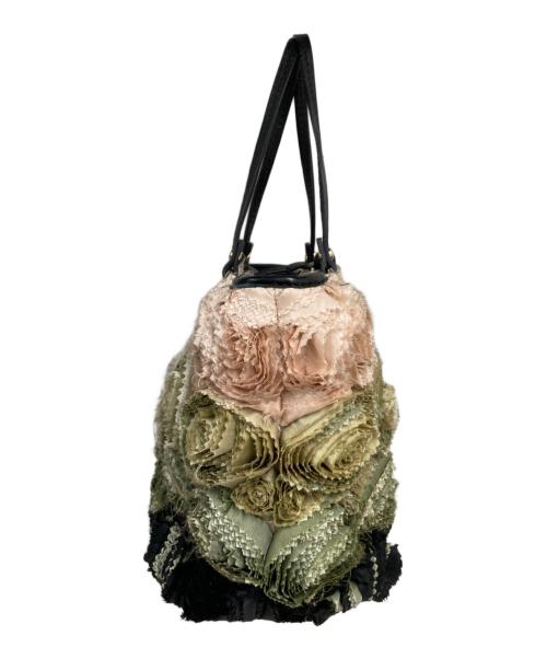 VALENTINO GARAVANI（ヴァレンティノ・ガラヴァーニ）VALENTINO GARAVANI (ヴァレンティノ・ガラヴァーニ) ロジェフラワートートバッグ ブラックの古着・服飾アイテム