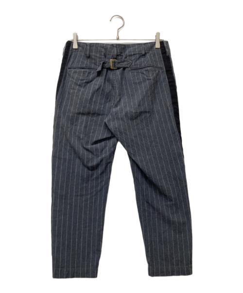 sacai（サカイ）sacai (サカイ) シンチバックテーパードアンクルパンツ ネイビー サイズ:１の古着・服飾アイテム