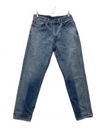 BLUE BLUE（ブルーブルー）の古着「PP03 スーピマセルビッチデニム ワイドテーパードジーンズ」｜インディゴ