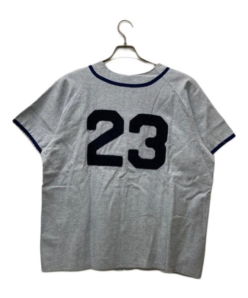 EMPIRE（エンパイア）EMPIRE (エンパイア) NEWYORK YANKEES フランネル ベースボールシャツ ブルー サイズ:XLの古着・服飾アイテム