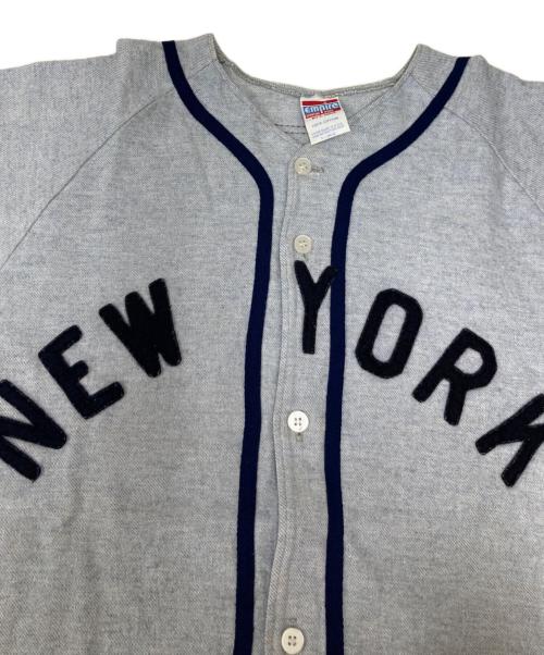 EMPIRE（エンパイア）EMPIRE (エンパイア) NEWYORK YANKEES フランネル ベースボールシャツ ブルー サイズ:XLの古着・服飾アイテム