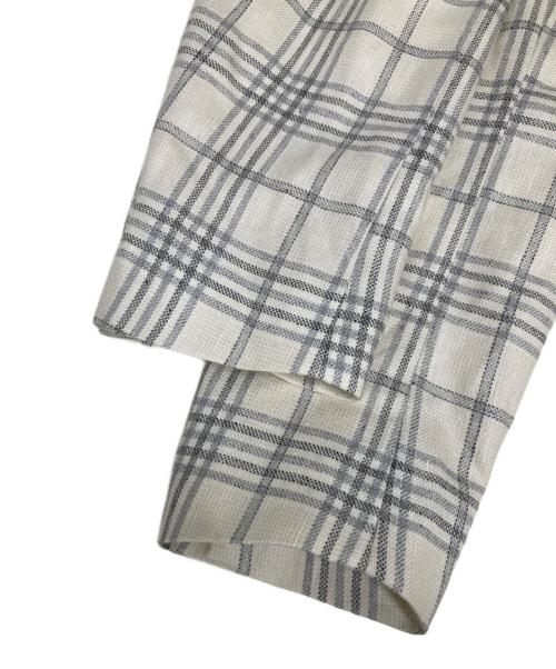 ISAIA（イザイア）ISAIA (イザイア) 3Bチェックテーラードジャケット ホワイト サイズ:SIZE 46の古着・服飾アイテム