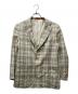 ISAIA（イザイア）の古着「3Bチェックテーラードジャケット」｜ホワイト
