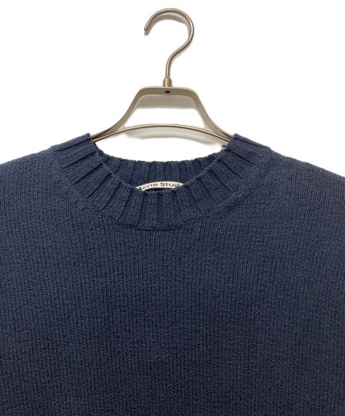 Acne studios（アクネ ストゥディオス）ACNE STUDIOS (アクネ ストゥディオス) ラウンドネックニット ネイビー サイズ:Sの古着・服飾アイテム